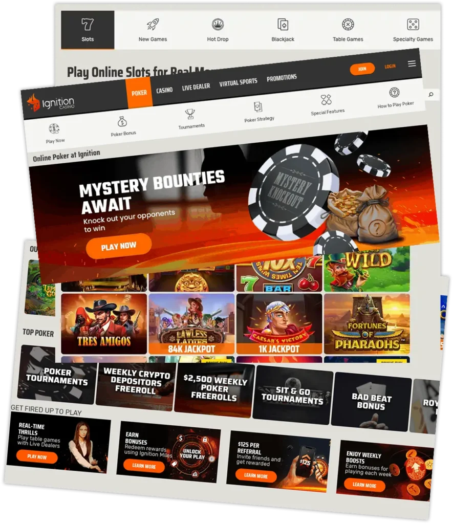 The range of online gaming catalogue